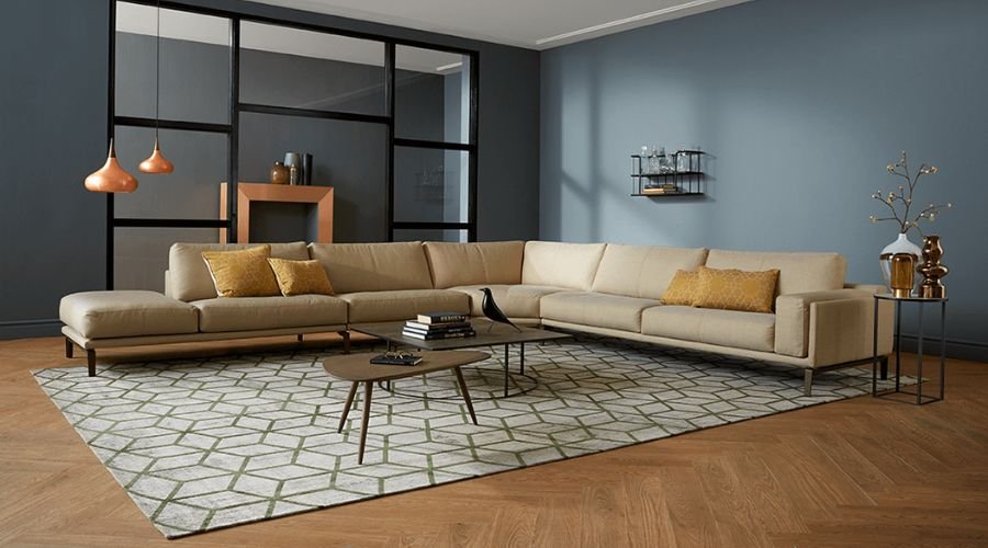 Combining textures and warm colours to add warmth to a room