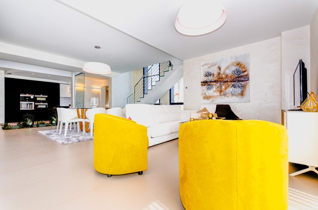 Yellow furniture