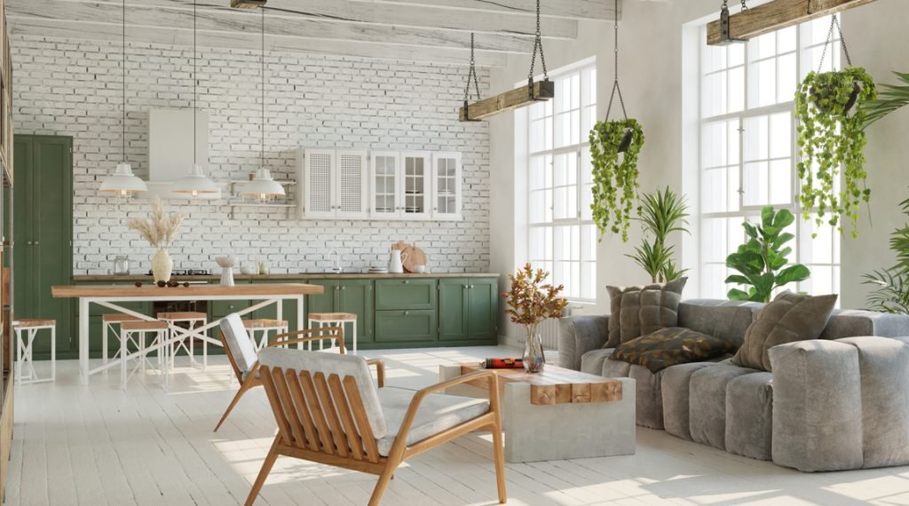 warm colours for a modern farmhouse kitchen