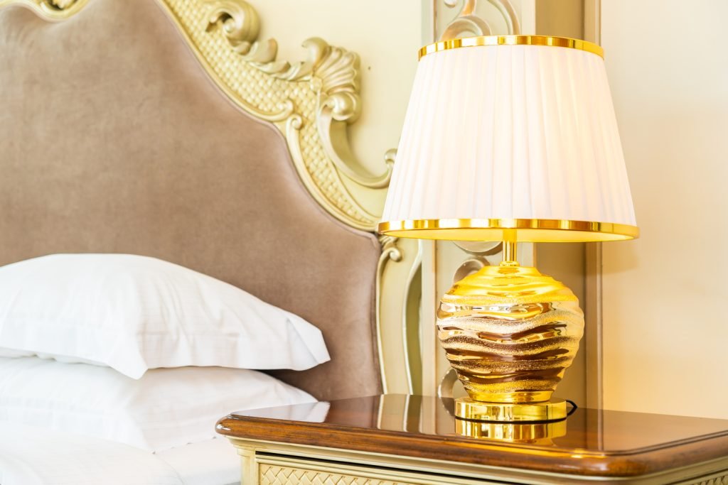 pleated lamp - lighting styles interior design trends 2023